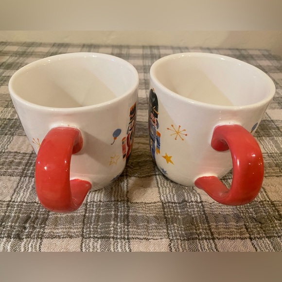 Set of Two World Market Watercolor Holiday Nutcracker Mugs - Picture 7 of 14
